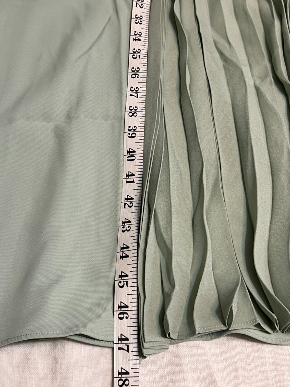 NWT MOTF Shein Pleated Midi Dress Women M Sage Green Flutter Pleat Sleeve Party - Picture 8 of 9
